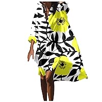 Womens Summer Dresses Dresses for Women 2024 Casual Flowy Loose Casual Beach Dresses Beach up Dresses with Print