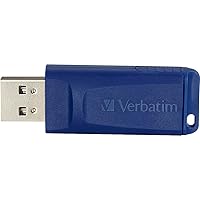 Verbatim 8GB Retractable USB 2.0 Flash Thumb Drive with Microban Antimicrobial Product Protection – Five Pack Blue
