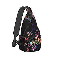 Butterfly Sling Bag For Travel Chest Backpack For Women Casual Daypack For Running Hiking Cycling Gifts