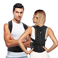 AEVO Compact Posture Corrector for Men and Women, Adjustable Upper Back Brace for Clavicle Support, Neck, Shoulder, and Back Pain Relief, Invisible Comfortable Back Straightener, L