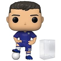 Christian Pulisic #34 Football Club Pop Sports: Soccer EPL Action Figure (Bundled with Ecotek Protector to Protect Display Box)