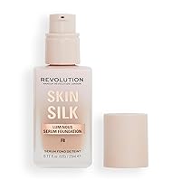 Revolution, Skin Silk Serum Foundation, Light to Medium Coverage, Lightweight & Radiant Finish, Contains Hyaluronic Acid, F8 - Medium Skin Tones, 0.77 Fl. Oz.