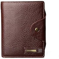 Wallet for Men Wallets Purse for Men,PVC Passport Credit Card Holder and Coin Pocket with Zip Safe Pocket,Holds Up To 7 Cards (Color : Coffee, Size : Free size)