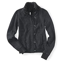 AEROPOSTALE Womens Zip/Knit Sweater, Grey, X-Large