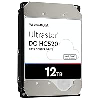 Western Digital HUH721212ALE604 12TB Ultrastar DC HC520 SATA HDD - 7200 RPM Class, SATA 6 Gb/s, 256MB Cache, 3.5
