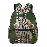 Fat Owl Backpack, 15.7 Inch Large Backpack, Zippered Pocket, Lightweight, Foldable, Easy To Travel
