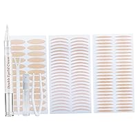 Eyelid Tape, 480 Pcs 3 Types Instant Eyelid Lifter Strips, Waterproof and Invisible Double Eyelid Tape for Hooded Eyes, Droopy, Uneven or Monolids Eyes Eyelid Tape
