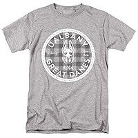 LOGOVISION Official Collegiate Distressed Plaid Badge Short Sleeve Unisex for Men & Women Cotton T Shirt Collection