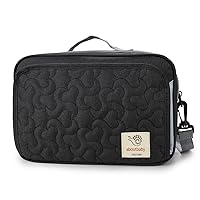 Baby Diaper Caddy Bag - Diaper Caddy Tote Baby Stroller Bag Nursery Storage Bin for Diapers, Wipes & Toys Mini Diaper Bag for Outdoor (Black Flower)