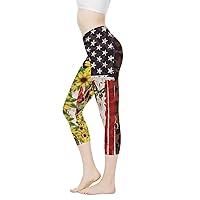 Belidome Capri Workout Leggings Yoga Pants for Women High Waist Soft Lightweight Active Athletic Clothing