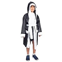 Boxing Robe and Shorts Halloween Costume in Satin for Halloween, Cute Cosplay Boxer Cloak for Kids