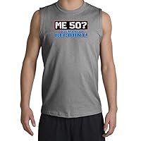 50th Birthday Mens Muscle Shirt - Recount Funny Tee - Sports Grey