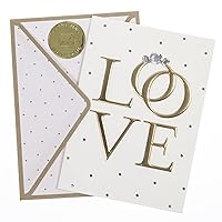 Graphique Love Rings Handmade Card | Wedding Greeting | Bride, Groom, Newlyweds | Color-Coordinated Envelope | 5