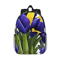 Violet Backpack Lightweight Casual Backpack Double Shoulder Bag Travel Daypack With Laptop Compartmen
