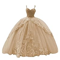 Quinceanera Dress Long 3D Floral Women's Ball Gowns Sleeveless Princess Dress