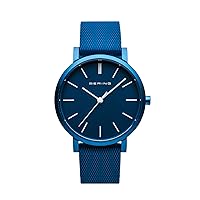 BERING Women's and Men's Quartz Movement Watch - True Aurora Collection with Silicone and Sapphire Glass 16934-XXX Bracelet Watches - Waterproof: 3 ATM