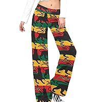 Rastafarian Flag with The Lion Women's Loose Yoga Pants Casual Drawstring Sweatpants Workout Joggers Pants
