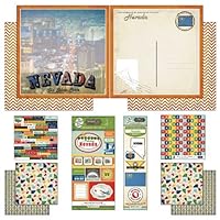 Scrapbook Customs Themed Paper and Stickers Scrapbook Kit, Nevada Vintage
