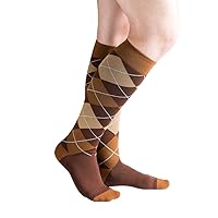 Mens 15-20 mmHg Compression Socks, Bold Argyle Pattern