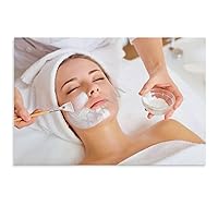 Facial Maintenance Spa Massage Poster Female Skin Care Wellness Poster (1) Canvas Painting Posters and Prints Wall Art Pictures for Living Room Bedroom Decor 12x08inch(30x20cm) Unframe-Style