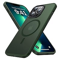 Strong Magnetic Designed for iPhone 12 Pro Max Case [Compatible with Magsafe][Military Grade Drop Protection] Protective Shockproof Translucent Slim Phone Case for iPhone 12 Pro Max, Army Green