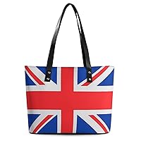 Womens Handbag The Union Jack Leather Tote Bag Top Handle Satchel Bags For Lady