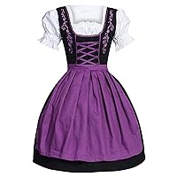 Women's Y2K Maid Dress Dresses Fit Plus Size Bodycon A-Line Tops Peplum Square Neck Apron Oktoberfest Beer Going Out