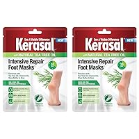 Kerasal Intensive Repair Foot Mask Foot Mask for Cracked Heels and Dry Feet, Single (Pair), 1 Count (Pack of 2)