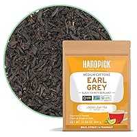 HANDPICK, Earl Grey Loose Leaf Tea (300g/10.5oz) 150+ Cups | Med Caffeine, Gluten Free, Non-GMO | Citrusy & Delicious Black Tea Leaves blended with Pure Bergamot Oil | Resealable Ziplock Pouch
