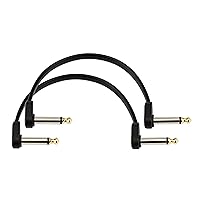 D'Addario Accessories Instrument Cable, Black, 2-Pack (PW-FPRR-206OS)