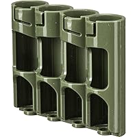 by Powerpax Slimline AA Battery Storage Caddy, Military Green - Holds 4 Batteries (Not Included)