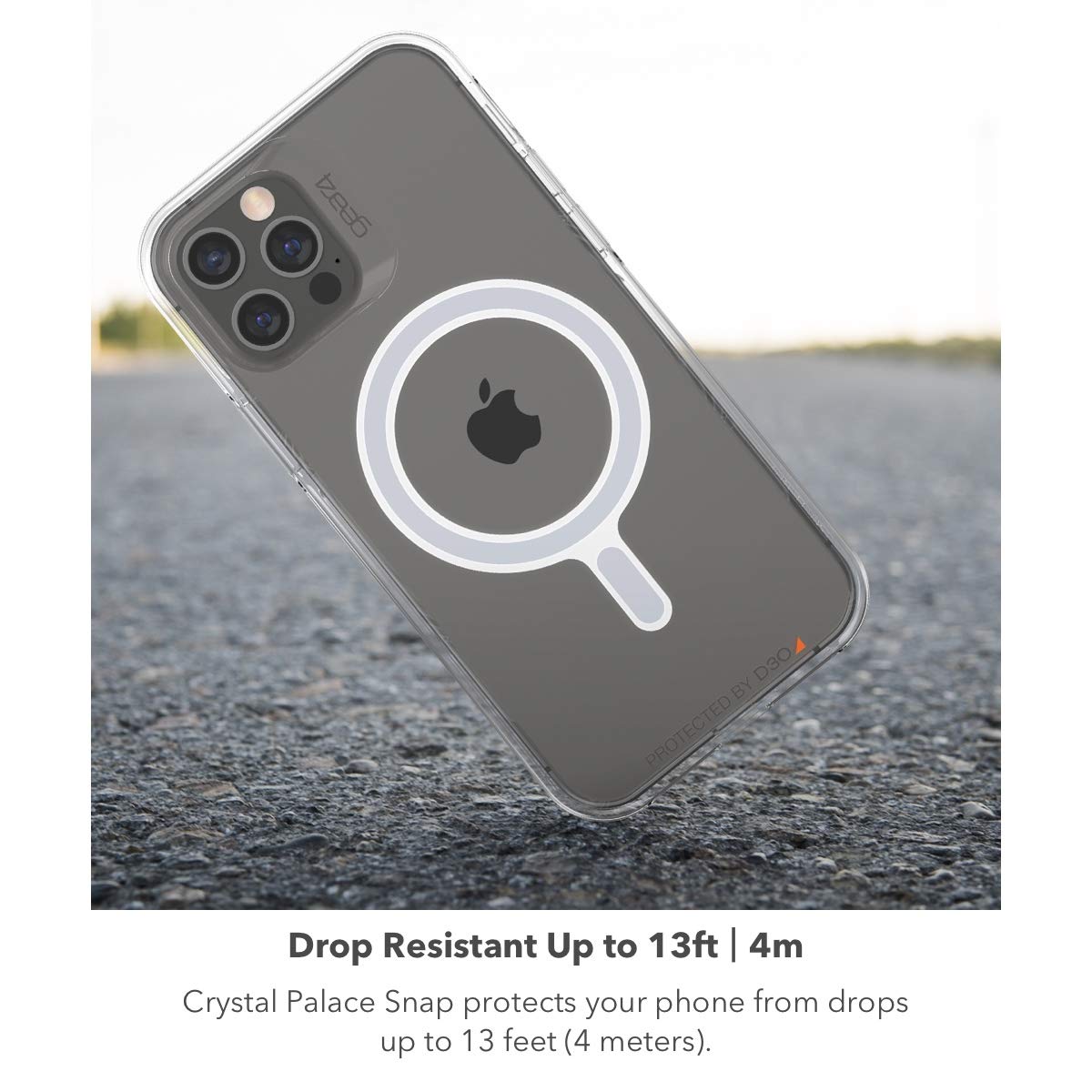 ZAGG Gear4 Crystal Palace Snap Case - Crystal Clear Impact Protection with MagSafe Compatibility for Apple 12 Pro Max