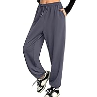 ASIMOON Womens Sweatpants Loose Drawstring Joggers Pants with Pockets Workout Casual Comfy Lounge Pants