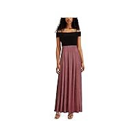 MORGAN & CO Womens Pink Glitter Zippered Short Sleeve Off Shoulder Maxi Evening Fit + Flare Dress Plus 22W