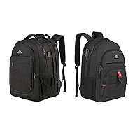 Travel Backpack for Men, Expandable Laptop Backpack with USB Charging Port, Anti Theft Travel Backpack for Men, 17 Inch Laptop Backpack with USB Charging Port & Lock