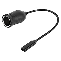SinLoon USB C to Cigarette Lighter Adapter，18V-20V USB Type-C Female Plug to Cigarette Lighter Adapter Cable,Work with a 45W-100W PD USBC Charger,for Dash Cam, GPS, Car Led Light Strips(18V-20V,28cm)