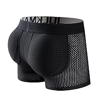 JOCKMAIL Mesh Mens Underwear Boxer Back Mens Padded Underwear Boxer with Hip Pad Men's Boxers
