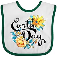 inktastic Earth Day- Yellow Flowers in Watercolor Baby Bib