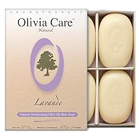 Lavender Bar Soap-4 pack box set - 100% Natural Ingredients, Organic, Vegan - For Face & Body, Cold-pressed Triple-Milled, Hydrating, Moisturizing, Infused Calcium & Vitamins - 4 X 5 oz