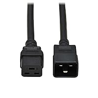 Tripp Lite C19 to C20 Power Extension Cord, 15 Feet / 4.6 Meters, 20 Amps, 250 Volts, 12 AWG, Heavy Duty Jacket, Black, IEC-320-C20 to IEC-320-C19, Manufacturer's Warranty (P036-015)