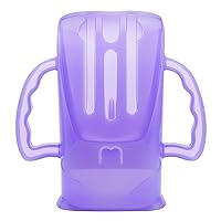 Squeeze Proof Holder for Food Pouches & Juice Boxes, Universal Multipurpose Design, Makes Baby More Fond of Self-Feeding, Prevent Messes, Food Safe (Purple)