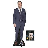Fan Pack - Ryan Reynolds Casual Style Lifesize and Mini Cardboard Cutout/Standup/Standee - Includes 8x10 Star Photo