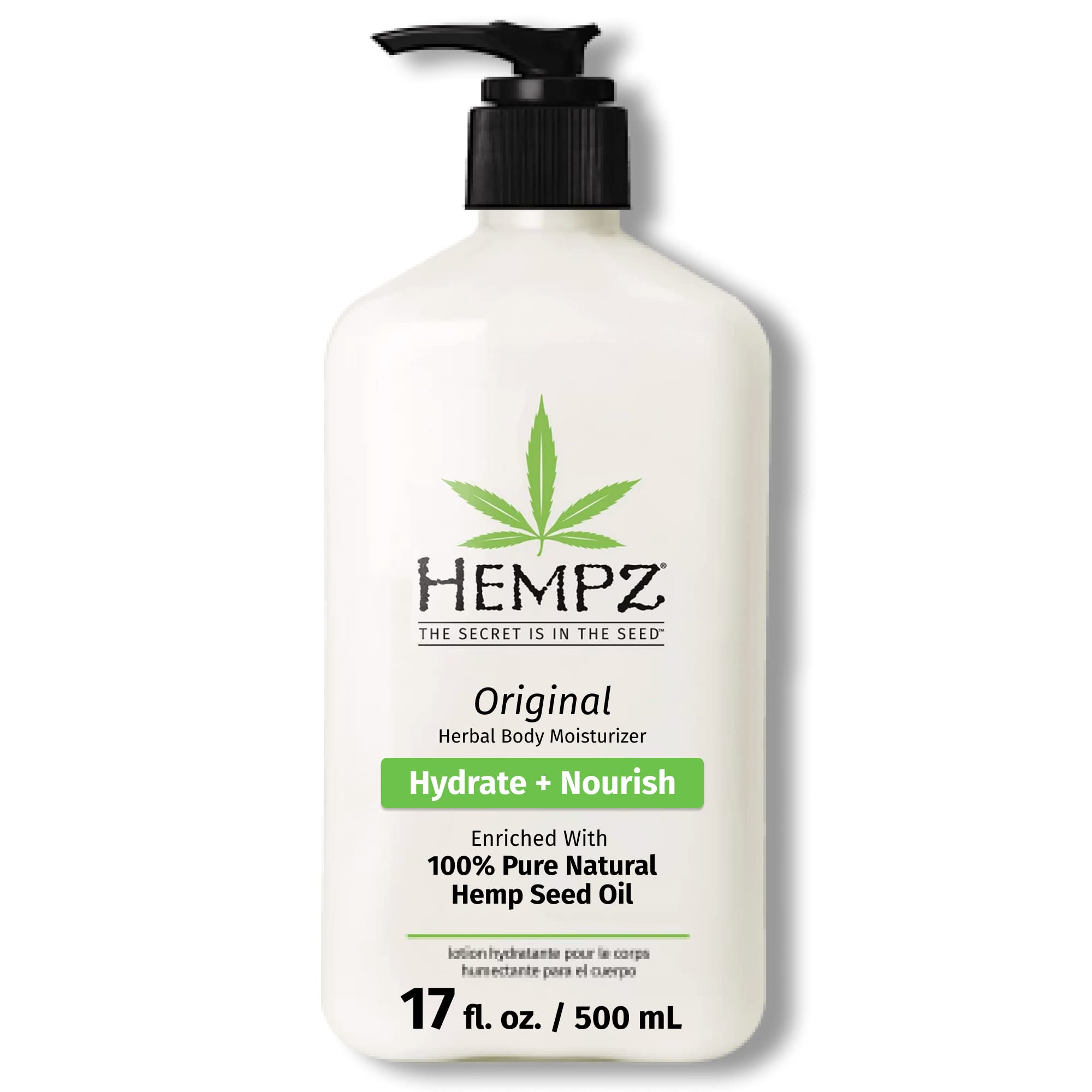 HEMPZ Body Lotion Original - Floral & Banana Daily Moisturizing Cream, Shea Butter Body Moisturizer - Skin Care Products, Hemp Seed Oil - Large