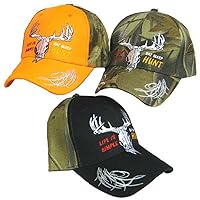 AES Life is Simple Eat Sleep Hunt Deer Skull Camouflage Embroidered Cap Hat 908A