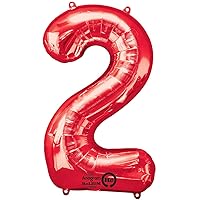 Anagram Number 2 Red Foil Balloon, 34