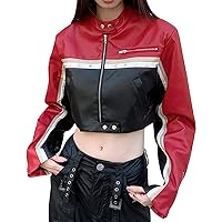 Elevate Your Style with Women’s Black & Red Sheepskin Racer Jacket