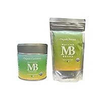 Ceremonial Grade 30g & Barista Gratde 100g Matcha Bundle - Matcha Brand Organic Matcha - Elevated Premium Authentic Japanese Green Tea Matcha Powder
