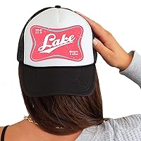 Trenz Shirt Company Womens Foam Trucker Hat Beach Babe Summer Printed Mesh Snapback Baseball Cap