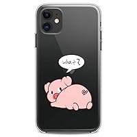 TPU Case Compatible with iPhone 15 14 13 12 11 Pro Max Plus Mini Xs Xr X 8+ 7 6 5 SE Pattern Pig Kawaii Animals Slim fit Girls Cute Quote Funny Print Pink Design Clear Flexible Silicone Cute