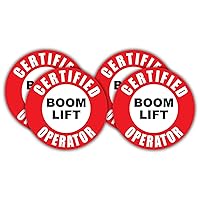 Certified Boom Lift Operator Hard Hat Sticker/Helmet Decal Label Lunch Tool Box